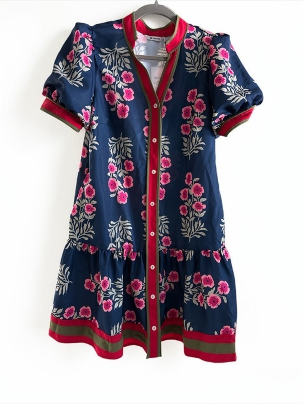 Wenrine Floral Button Front Mini Dress Size Small NWT - Picture 1 of 7